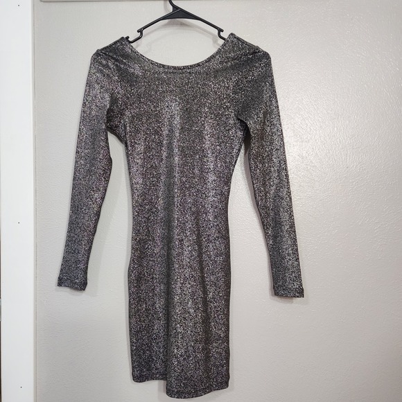 Divided Dresses & Skirts - Divided Women's Black Glitter Size‎ 2 Long Sleeve Sheath Style Dress